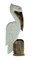 White Wood Coastal Pelican Perched On Nautical Piling Wall Sculpture 24 inch